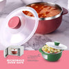 Apex Premium Plastic Serving Bowl Set with Lids (2 Piece)