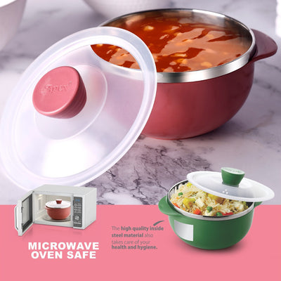 Apex Premium Plastic Serving Bowl Set With Lids (2 Pc) - second image