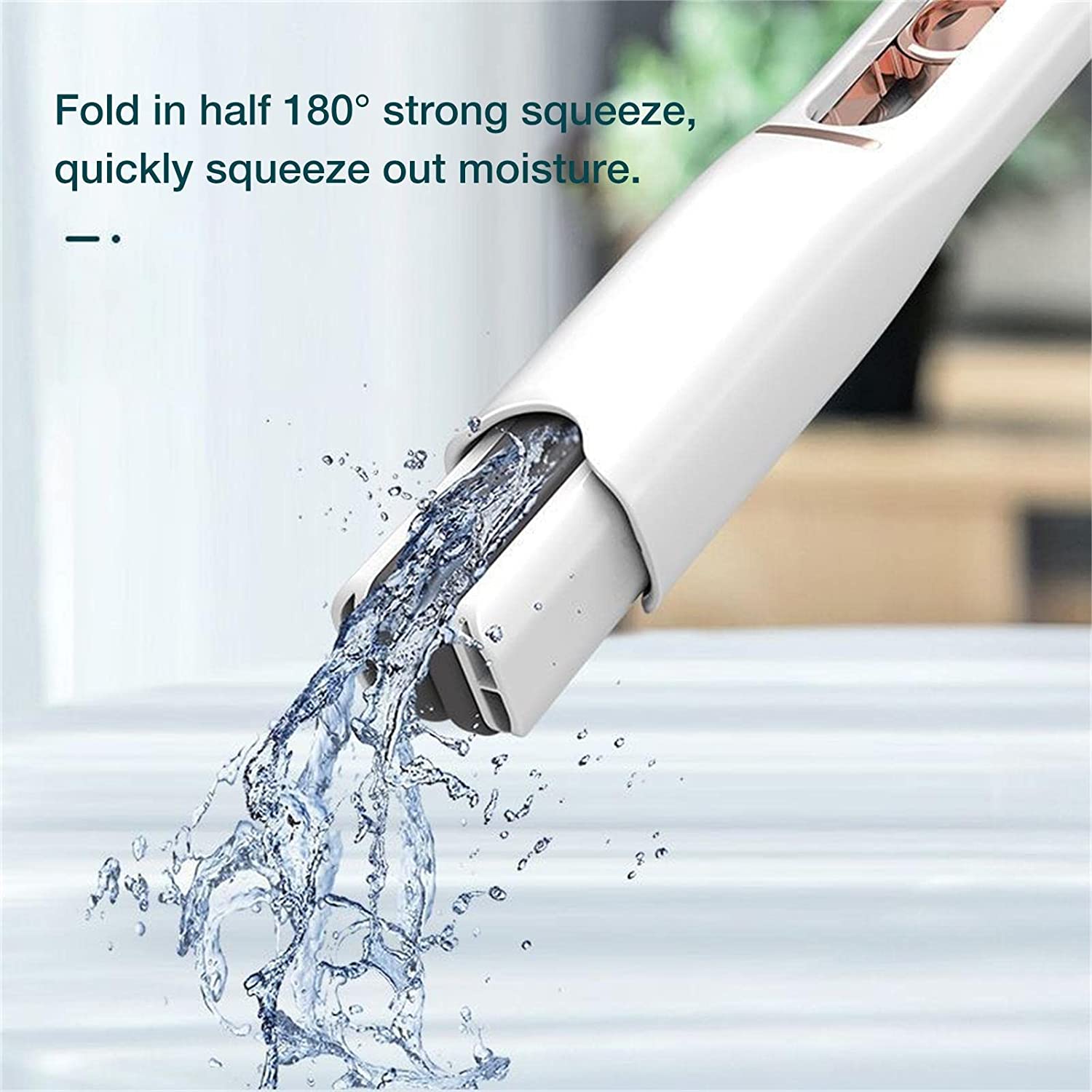 Portable Self-squeeze Short Mop Mini Hand Wash-free Strong Absorbent Mop With 1 Cotton Head Cleaning Sponge For Bathroom Kitchens Table - LootFaat