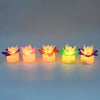 Decoration Candlesled Diwali Decor Lotus Flower Candle (5 Pc)