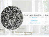 Round Shape Stainless Steel Scrubber (Pack Of 6) - LootFaat