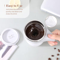 Self Stirring Coffee Mug - Magnetic Stainless Steel Mixing Cup