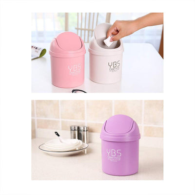 Mini Countertop Trash Can with Lid - 18x13cm