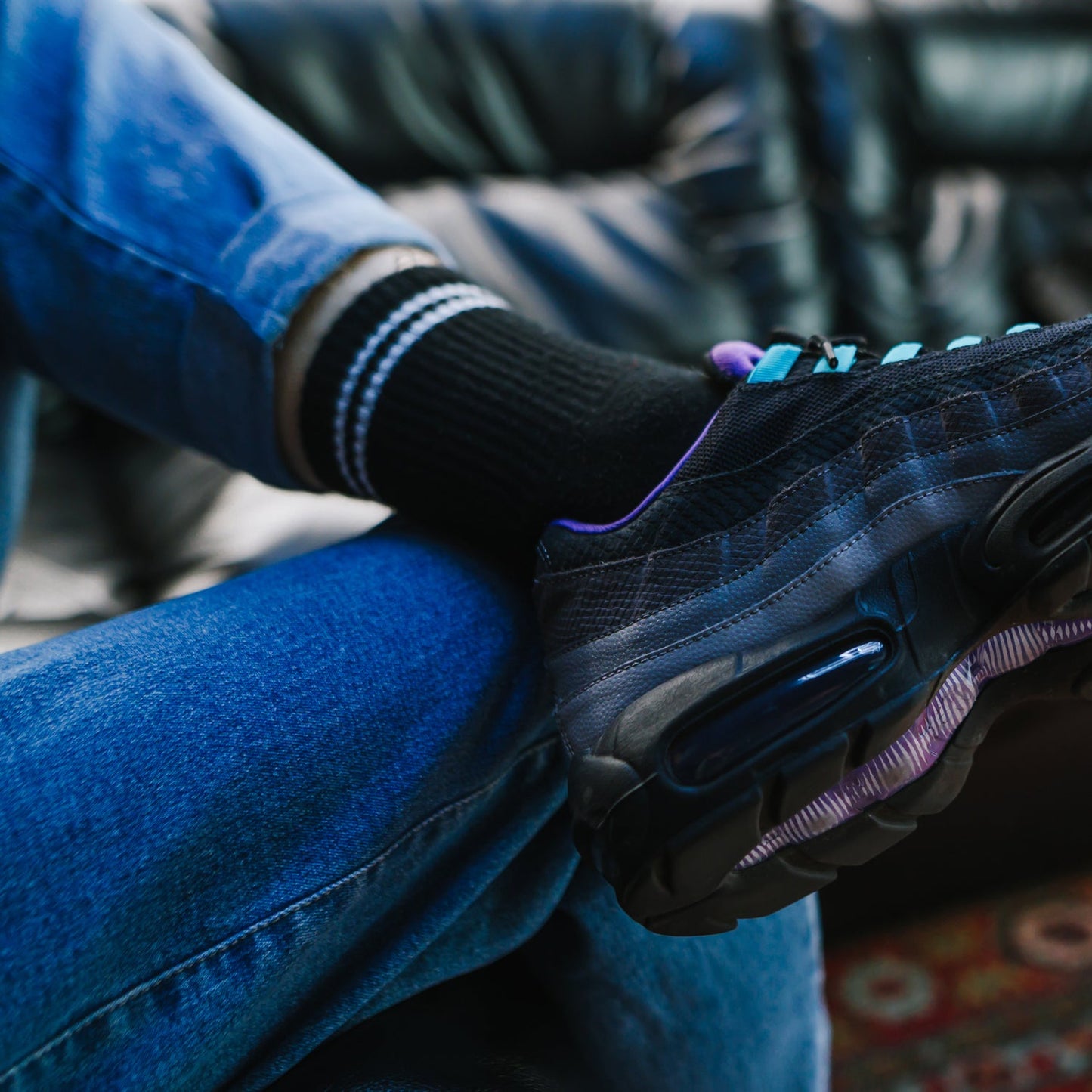 7372 Mix Design Socks For Men. Premium Ankle Length Sports Socks With Thick Cotton Cushion