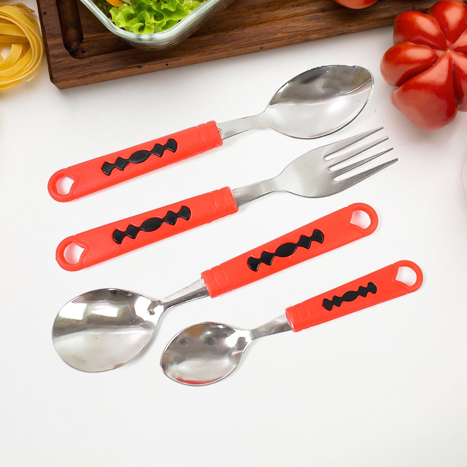 Classic Cutlery Set For Dining Table Stainless Steel 24-piece Set With Stand (1 Set - LootFaat