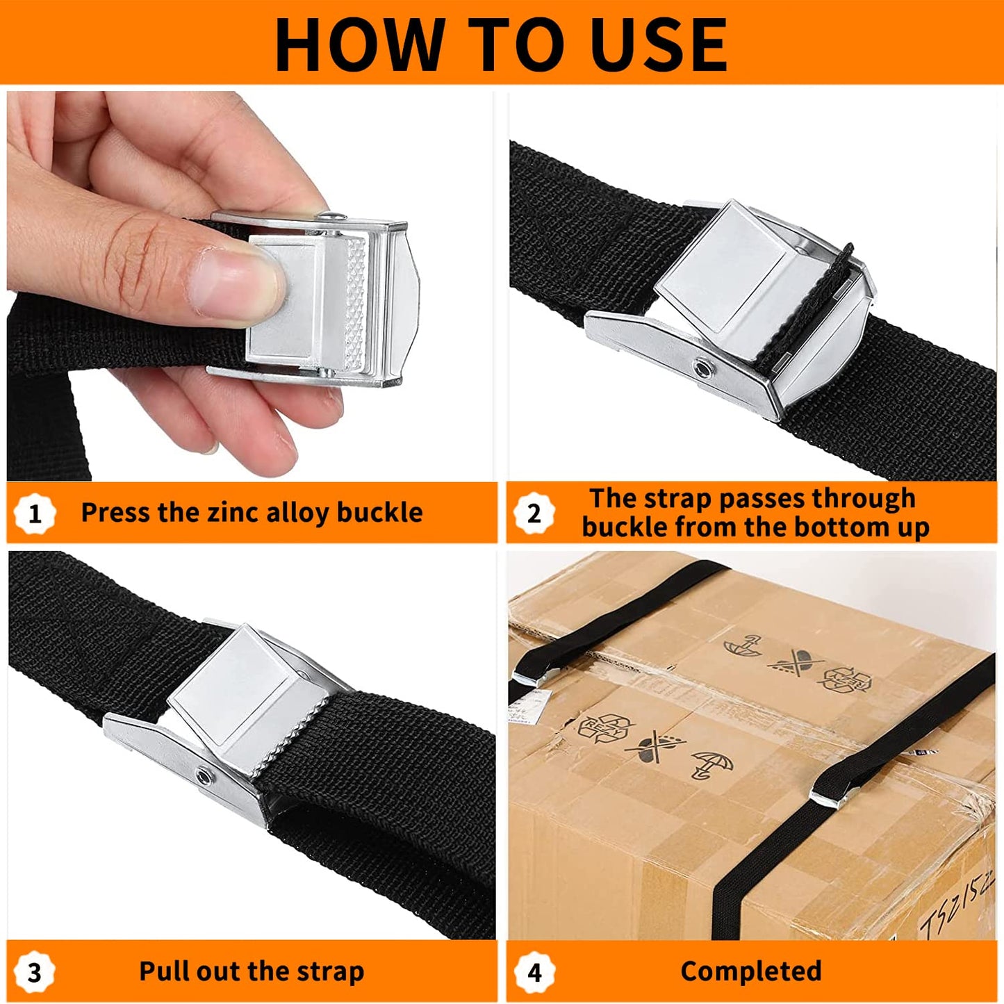 Heavy-duty Luggage Tie Down Strap Set  (2 Pc  75 Cm)