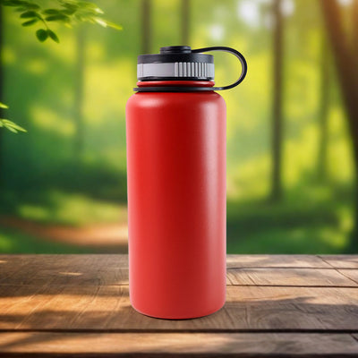 Red Stainless Steel Double Wall Vacuum-insulated Drink Water Bottle (1000 Ml) - second image