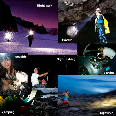 Head Lamp 9 Led Long Range Rechargeable Headlamp Adjustment Lamp Use For Farmers Fishing Camping Hiking Trekking Cycling - second image