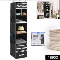 9 Shelf Hanging Closet Organizer With 5 Drawer Organizers - LootFaat