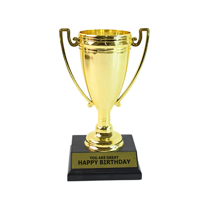 Golden Birthday Trophy  You Are Great Happy Birthday Plastic Award With Base