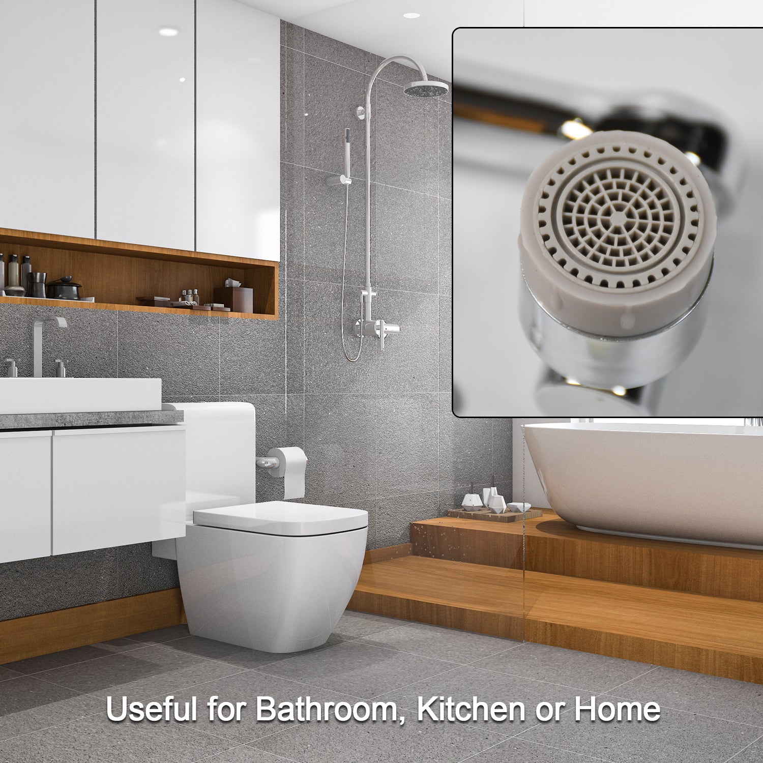 Splash Faucet Filter Faucet 1080 Rotating Faucet Sprayer Head Double O-ring Design Movable Tap Water Saving Sink Aerator Extender For Bathroom Kitchen ( Loose ) - LootFaat