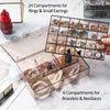 2 Layer Acrylic Jewelry Storage Box Dustproof Earring Box Storage Box Portable Nail Art Storage Case 24-grid Small And 6-grid Big Case Makeup Vanity Box (1 Pc  30 Compartment)