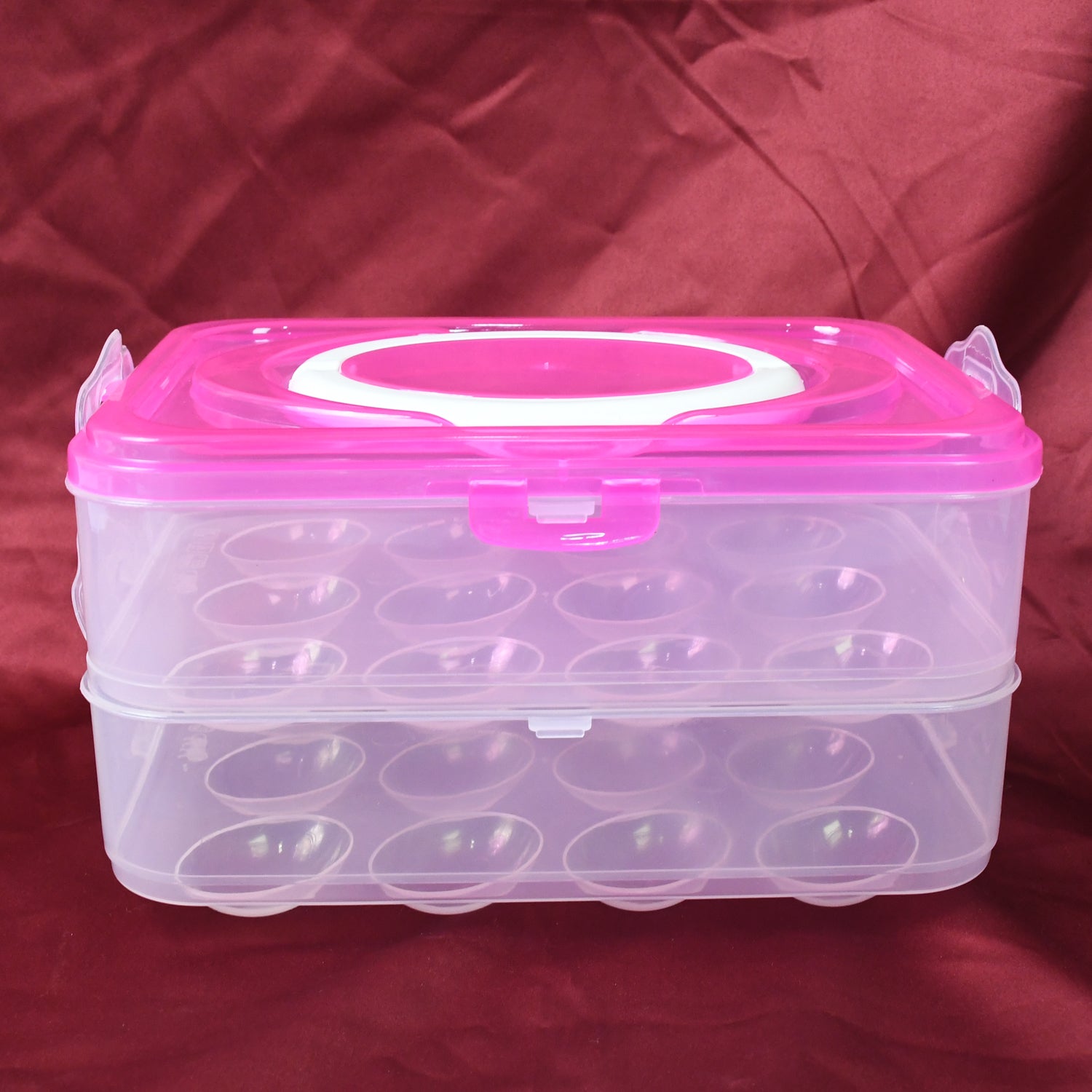 Double Layer 24 Grid Egg Storage Box For Egg Storage Container - LootFaat