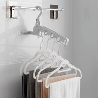 5holes Foldable Clothes Hanger Travel Clothes Hanger Multifunctional Clothes Hanger Space-saving Wall Holder Clothes Rack Robust Clothes Hanger For Travel Indoors. - LootFaat