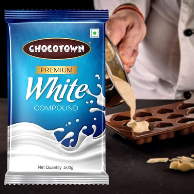 Chocotown Premium White Choco Compound Slab 500gm - second image