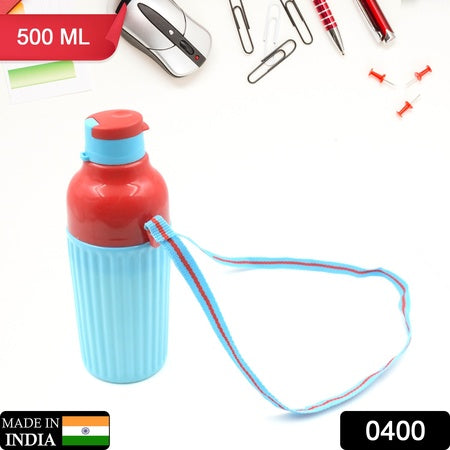 Plastic Sports Insulated Water Bottle With Dori Easy To Carry High Quality Water Bottle Bpa-free  Leak-proof For Kids School For Fridge Office Sports School Gym Yoga (1 Pc 500ml) - LootFaat