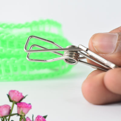 Stainless Steel Clothes Pegs With One Rope - second image