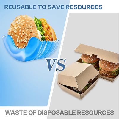 Reusable Silicone Burger Holder - No More Messy Eating!