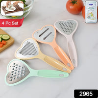 2965 Heart Grater Set And Heart Grater Slicer Used Widely For Grating And Slicing Of Fruits Vegetables Cheese Etc. Including All Kitchen Purposes.