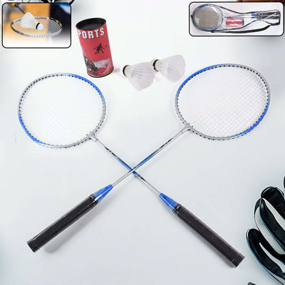 Badminton Set: 2 Metal Rackets, 3 Shuttlecocks & Carry Case - second image