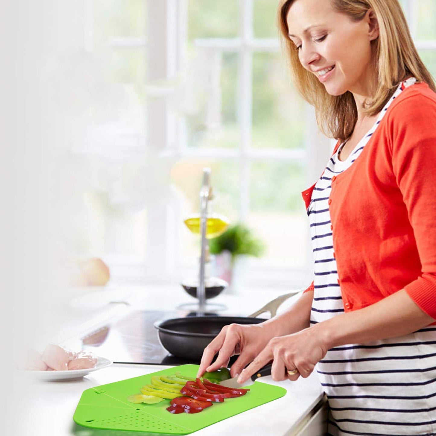 Multi Chopping Board And Stand For Cutting And Chopping Of Vegetables Fruits Meats Etc. Including All Kitchen Purposes. - LootFaat