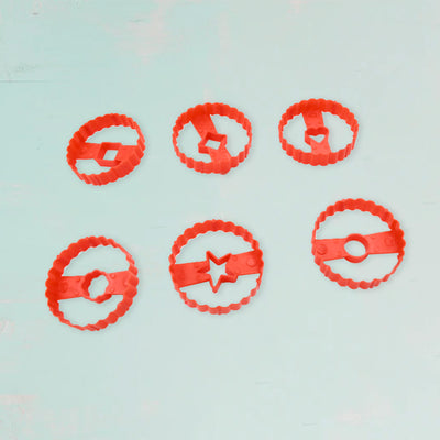 5978  Cookie Cutters Set Plastic Easter Biscuit Cutting Tool For Diy Cake Decoration Fondant Biscuit Cookie Pastry Sandwich (6 Pc Set ) - second image