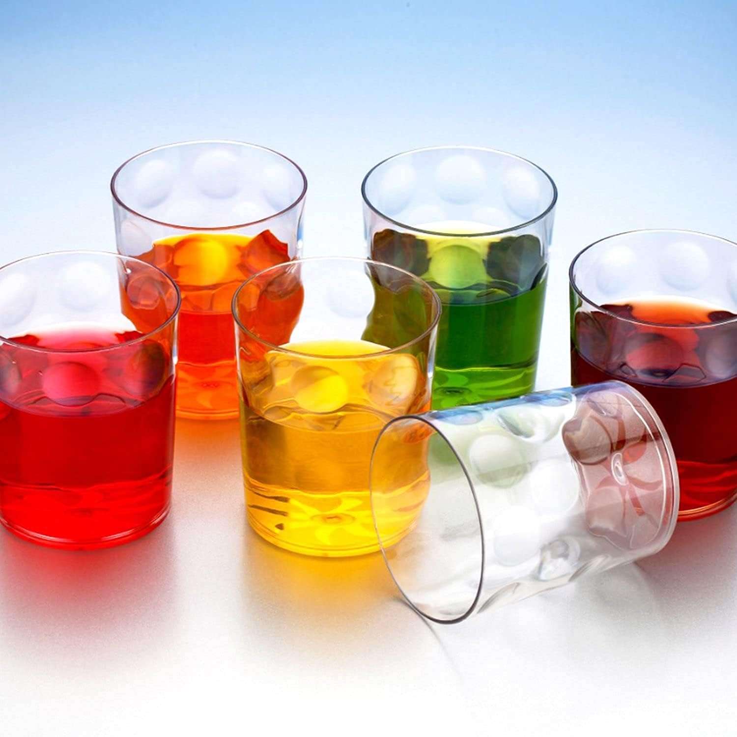 Magic Glass Clear Glass Bubble Water Juice Glasses (6 Pcs Set) - LootFaat