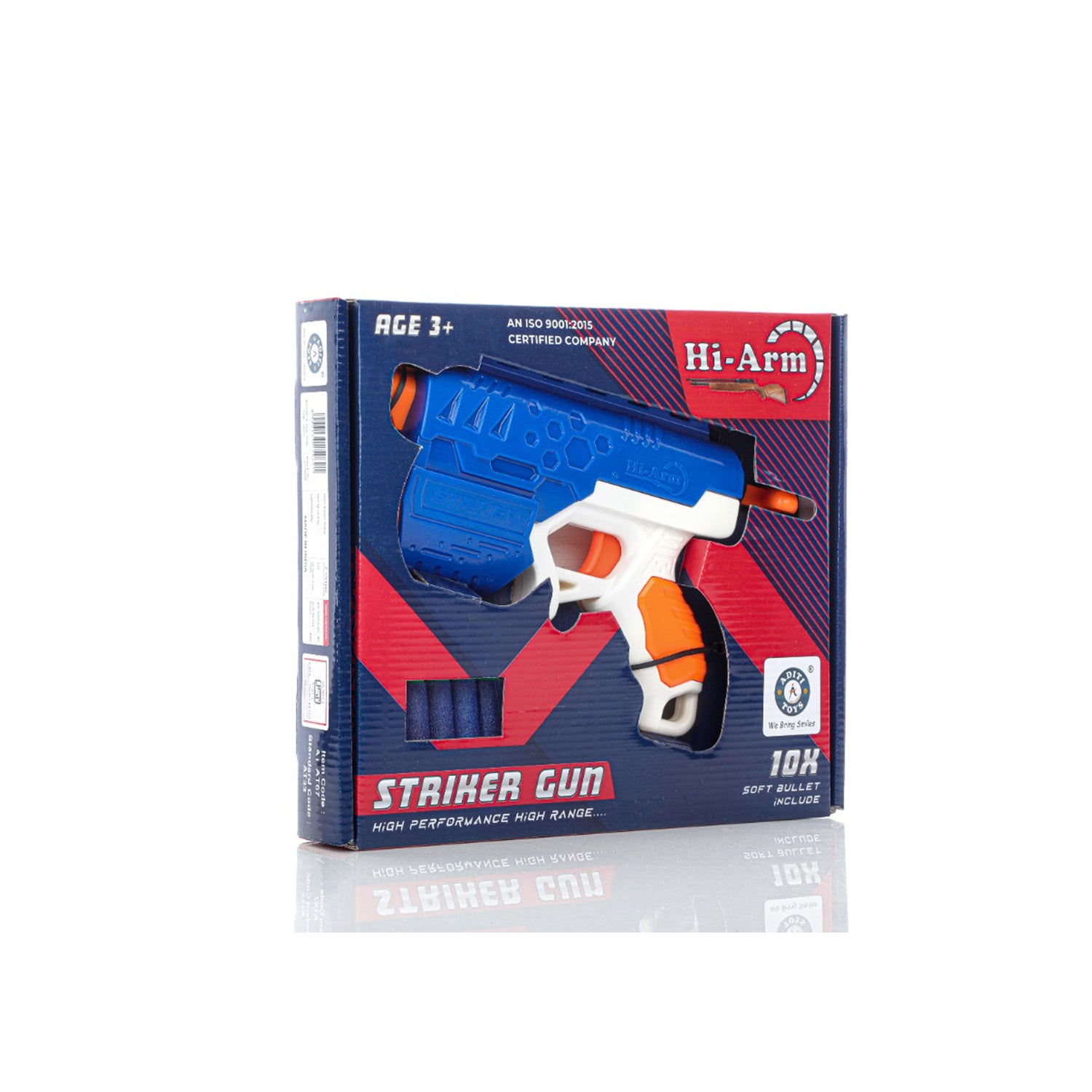Hi-arm Gun With 10xfoam Suction Bullet Made With Abs Plastic Solid Build Target Shooting - LootFaat