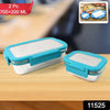 Apex Jerry Lunch Box Premium Stainless Steel Food Container (2 Pc  700+200 Ml Approx)