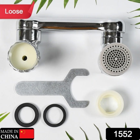 Splash Faucet Filter Faucet 1080 Rotating Faucet Sprayer Head Double O-ring Design Movable Tap Water Saving Sink Aerator Extender For Bathroom Kitchen ( Loose ) - LootFaat