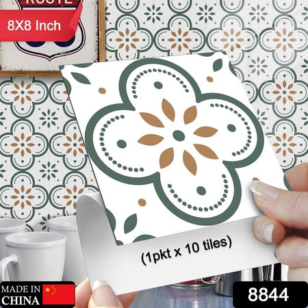 Peel And Stick Floor Tiles Kitchen  Bathroom Backsplash Sticker Detachable Waterproof Diy Tile Stickers For Wall Decoration Tiles Home Decoration (8x8 Inch  10 Pcs Set) - LootFaat