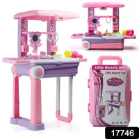 Big Beauty Set Suitcase On Wheel The Ultimate Beauty Set On Wheels For Girls Makeup Kit Is Easy To Clean  Use Portable Beauty Set With 25 Pieces For 3 Years Bis Approved. (Beauty Set Trolley) - LootFaat