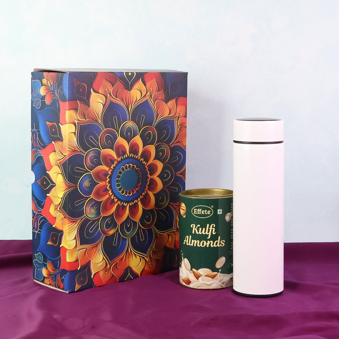 Effete Kulfi Almonds Gift Set with Bottle - Golden Edition (2 Pcs)