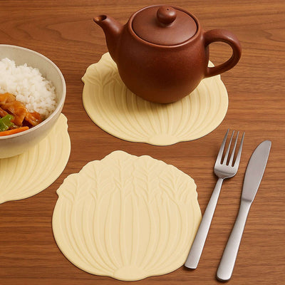 Silicone Leaf Coaster Set (2-Piece) - Heat Resistant, Anti-Slip