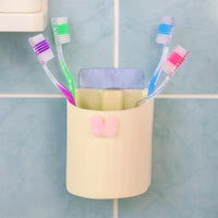 Premium Wall-mounted Toothbrush Holder With Butterfly Design (1 Pc)