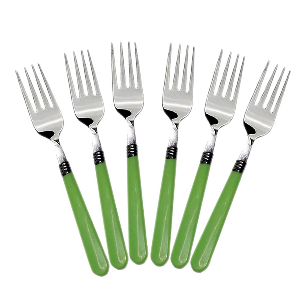 Stainless Steel Forks With Comfortable Grip Dining Fork Set Of 6 Pcs - LootFaat