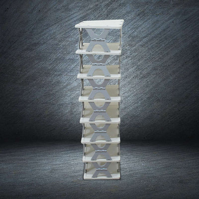 8-Tier Foldable Shoe Rack - Multifunctional Heavy Duty Shoe Organizer - second image