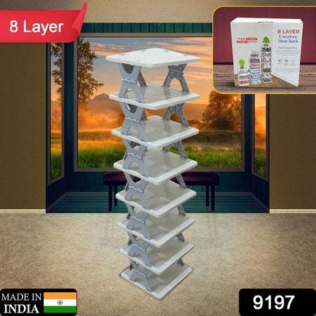 Smart Shoe Rack Shoes Stand Multifunctional Entryway Foldable  Collapsible Door Shoe Rack Free Standing Heavy Duty Plastic Shoe Shelf Storage Organizer Narrow Footwear Home (1 Pc 4 Layer 6 Layer 8 Layer) - LootFaat