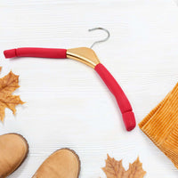 Solid Sponge Hanger Non-slip Hanger Home No Trace Clothes Hanging Pants Clip Clothing Store Hangersclothes Hanger For Closet Wedding Dress Women Men Children Clothing (1 Pc  Mix Color  B Grade) - LootFaat