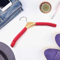 Solid Sponge Hanger Non-slip Hanger Home No Trace Clothes Hanging Pants Clip Clothing Store Hangersclothes Hanger For Closet Wedding Dress Women Men Children Clothing (1 Pc  Mix Color  B Grade) - LootFaat