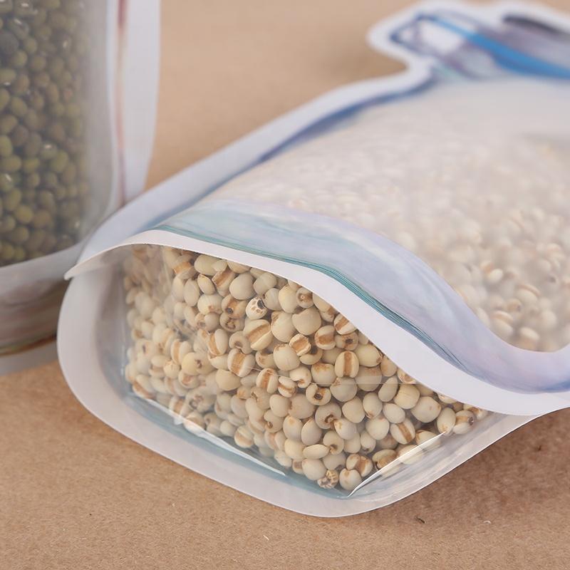Reusable Airtight Seal Plastic Food Storage Mason Jar Zipper (1000ml) - LootFaat