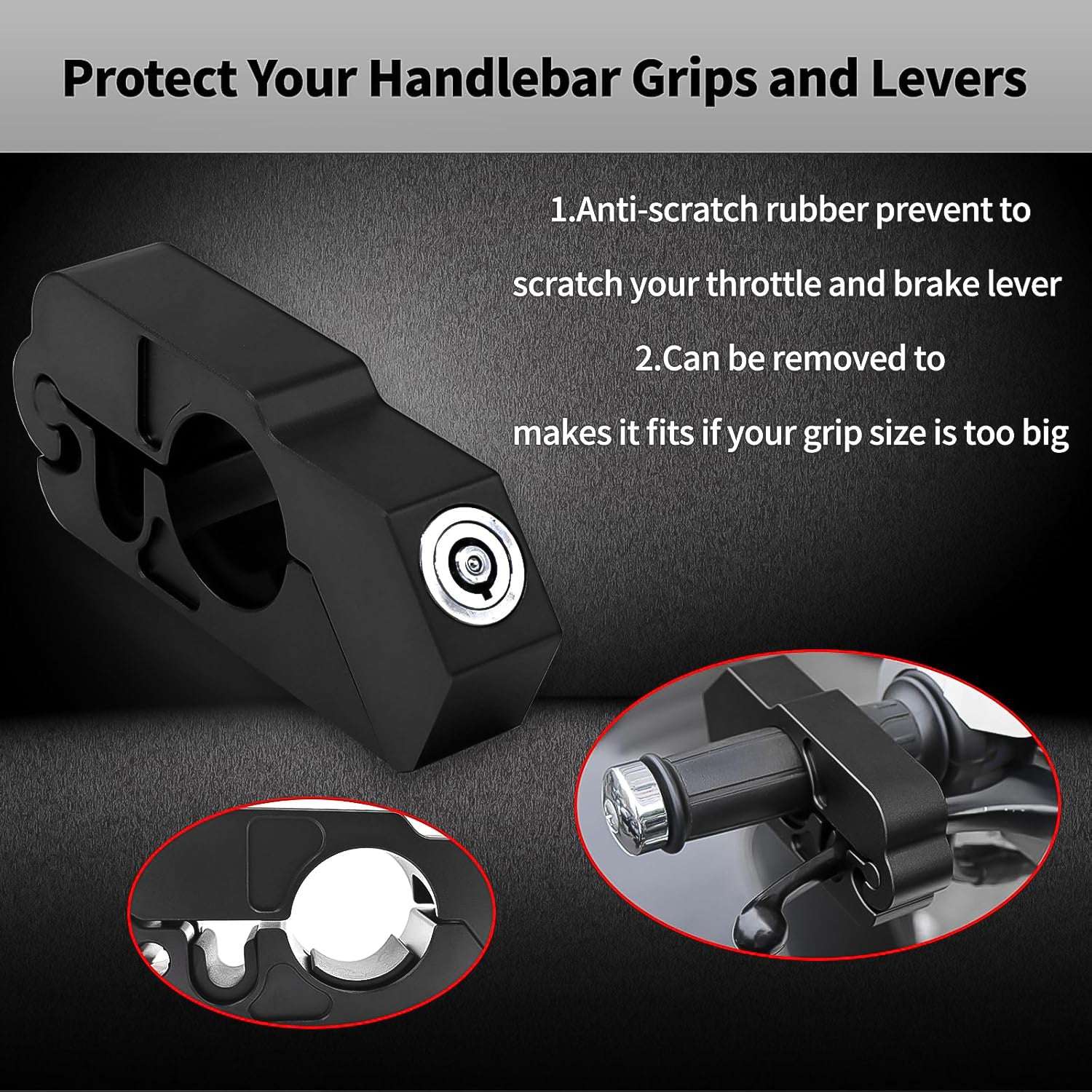 Motorcycle Grip Lock Universal Motorcycle Handlebar Throttle Grip Security Lock - LootFaat