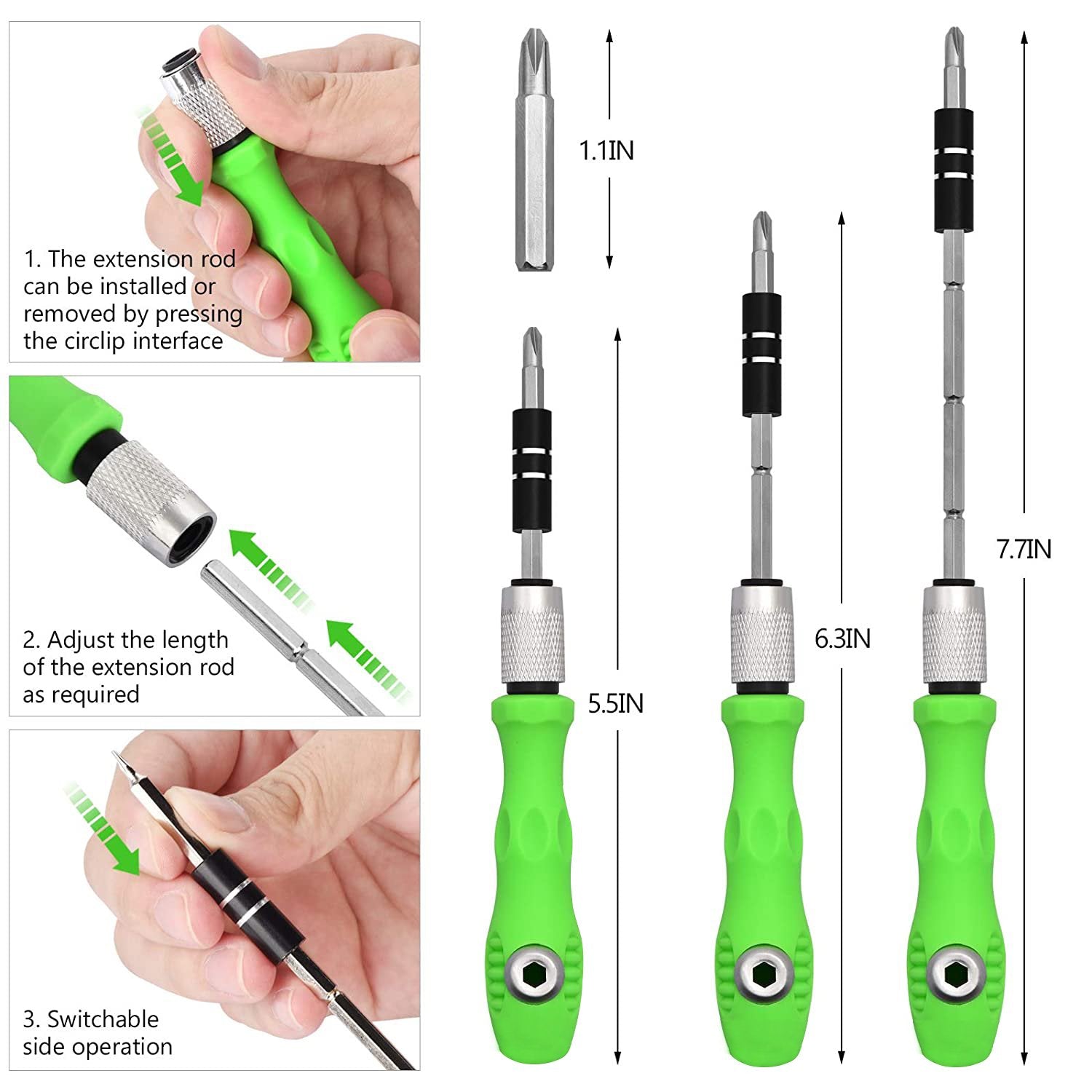 32 In 1 Mini Screwdriver Bits Set With Magnetic Flexible Extension Rod - LootFaat