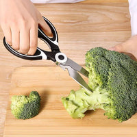3 In1 Multi-function Kitchen Household For Vegetables Fruit Cheese  Meat Slices With Bottle Opener Stainless Steel Sea Food Scissor (1 Pc ) - LootFaat