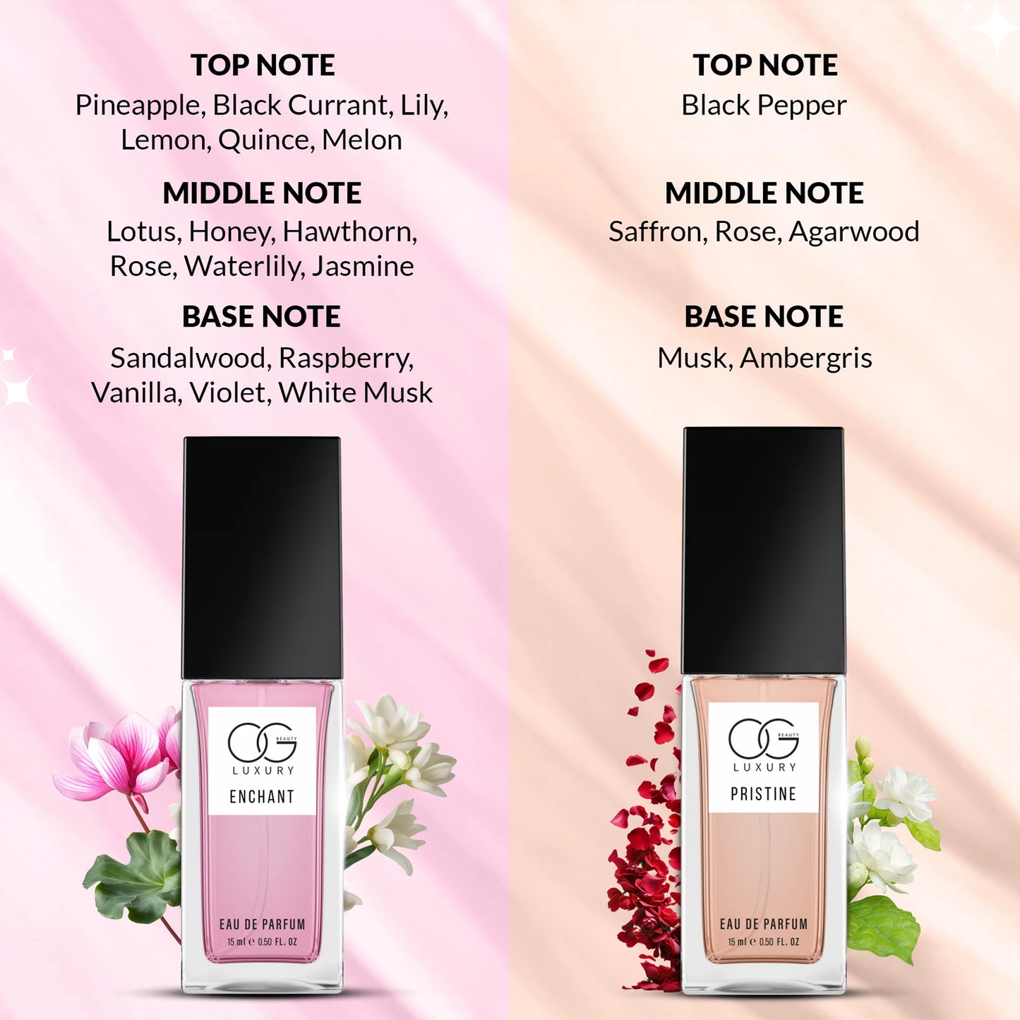 Og Beauty Luxury Pure Elegance Eau De Parfum - (4 Pc  Set  15 Ml)