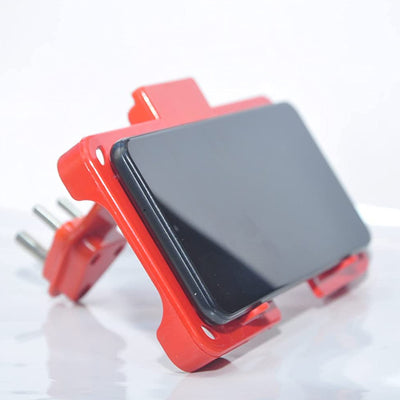Multi-purpose Wall Holder Stand For Charging Mobile Just Fit In Socket And Hang (Red) - second image