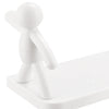 Self Adhesive Cute Floating Shelves Wall Shelf  Wall Mounted Organizer - Human Figurine  Brown Box