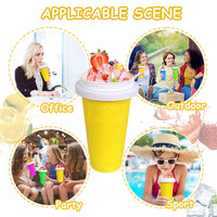 Smoothies Maker Cup Magic Quick Frozen Smoothies Cup Cooling Cup Double Layer Squeeze Cup Slushy Maker (1 Pc) - LootFaat