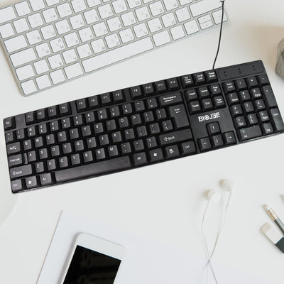 Wired USB Keyboard - 104 Keys, Ergonomic Design - second image
