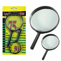 Magnifying Glass Lens - Reading Aid Made Of Glass - Real Glass Magnifying Glass That Can Be Used On Both Sides - Glass Breakage-proof Magnifying Glass Protect Eyes 75mm  50mm (2pc Set) - LootFaat